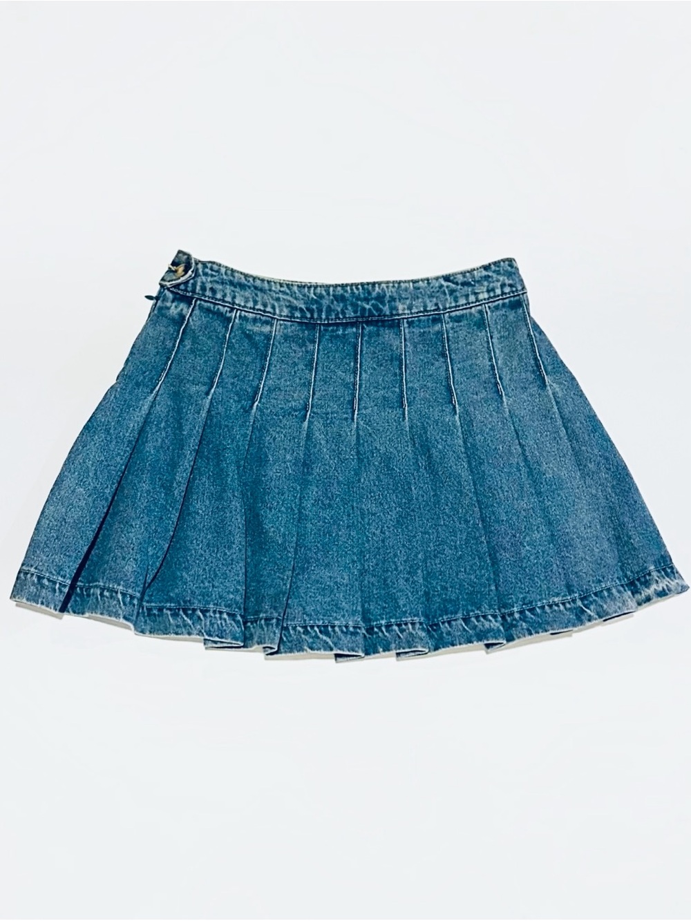 FOREVER 21 Denim Pleated Mini Skirt Y2K Size Small
